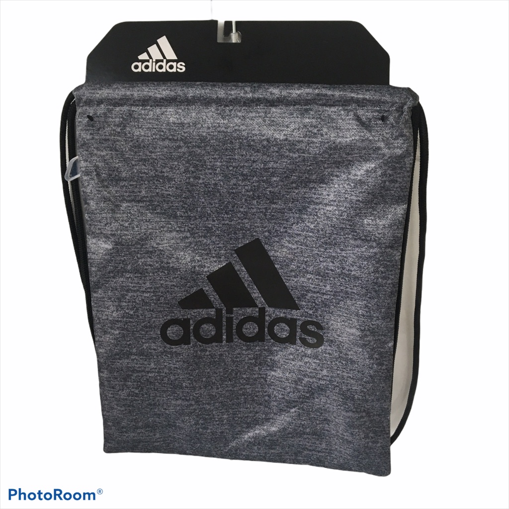 Adidas Drawstring Backpack. Color Grey/Black Nwt